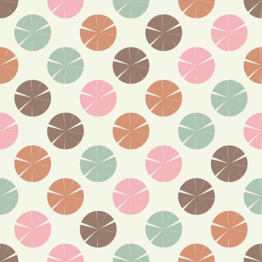 Polka noktalar Dikişsiz desen. Etnik figürlerin mozaiği. Desenli doku. Geometrik arka plan. Duvar kağıdı, tekstil, davet kartı, sarma, Web sayfası arka plan için kullanılabilir.