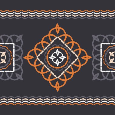 Etnik Boho Dikişsiz desen. Dantel. Kumaş üzerine nakış. Patchwork dokusu. Dokuma. Geleneksel süs. Kabile deseni. Halk motif. Duvar kağıdı, tekstil, sarma, Web için kullanılabilir. 