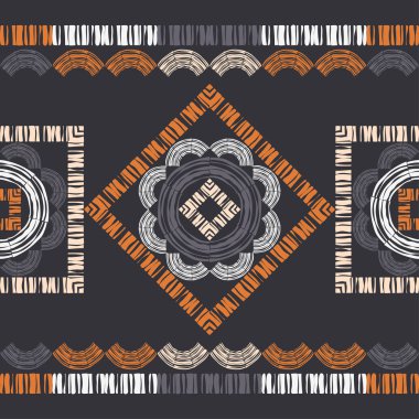 Etnik Boho Dikişsiz desen. Dantel. Kumaş üzerine nakış. Patchwork dokusu. Dokuma. Geleneksel süs. Kabile deseni. Halk motif. Duvar kağıdı, tekstil, sarma, Web için kullanılabilir. 
