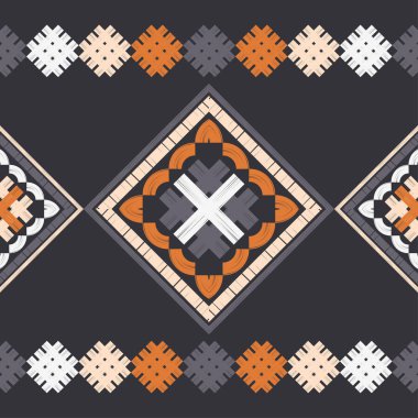 Etnik Boho Dikişsiz desen. Dantel. Kumaş üzerine nakış. Patchwork dokusu. Dokuma. Geleneksel süs. Kabile deseni. Halk motif. Duvar kağıdı, tekstil, sarma, Web için kullanılabilir. 