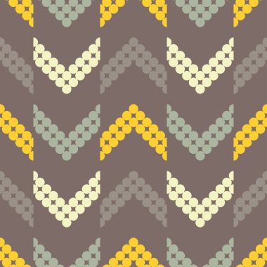 Polka noktalar Dikişsiz desen. Etnik figürlerin mozaiği. Desenli doku. Geometrik arka plan. Duvar kağıdı, tekstil, davet kartı, sarma, Web sayfası arka plan için kullanılabilir.