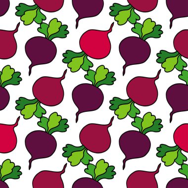 Boyalı sebzeler ile dikişsiz vektör arka plan. Şükran. Hasat festivali. Neşeli sonbahar. Duvar kağıdı, tekstil, davetiye kartı, sarma, web sayfası arka plan için kullanılabilir.