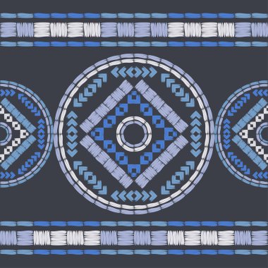 Etnik Boho Dikişsiz desen. Dantel. Kumaş üzerine nakış. Patchwork dokusu. Dokuma. Geleneksel süs. Kabile deseni. Halk motif. Duvar kağıdı, tekstil, sarma, Web için kullanılabilir. 