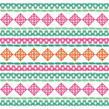 Etnik Boho Dikişsiz desen. Dantel. Kumaş üzerine nakış. Patchwork dokusu. Dokuma. Geleneksel süs. Kabile deseni. Halk motif. Duvar kağıdı, tekstil, sarma, Web için kullanılabilir. 