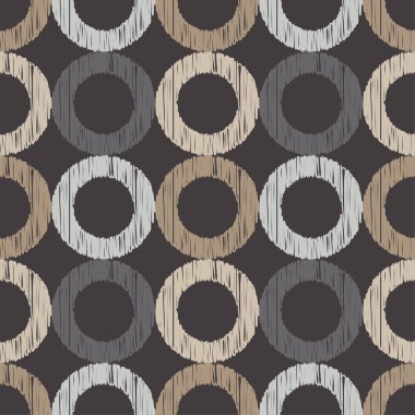 Polka noktalar Dikişsiz desen. Etnik figürlerin mozaiği. Desenli doku. Geometrik arka plan. Duvar kağıdı, tekstil, davet kartı, sarma, Web sayfası arka plan için kullanılabilir.