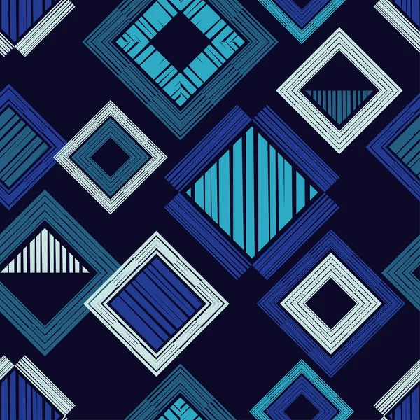 Patrón Étnico Boho Sin Costuras Encaje Bordado Tela Textura Patchwork — Vector de stock