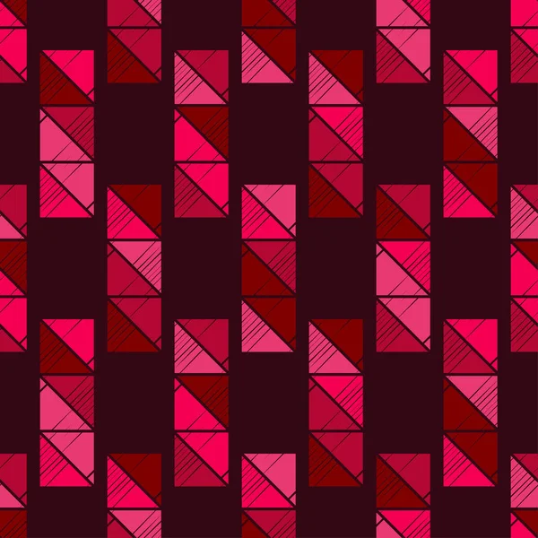 Triangles Carrés Motifs Sans Couture Mode Texture Motifs Fond Géométrique — Image vectorielle