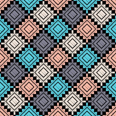 Trendy dikişsiz desen tasarımları. Desenli doku. Vektör geometrik arka plan. Duvar kağıdı, tekstil, davetiye kartı, sarma, web sayfası arka plan için kullanılabilir.