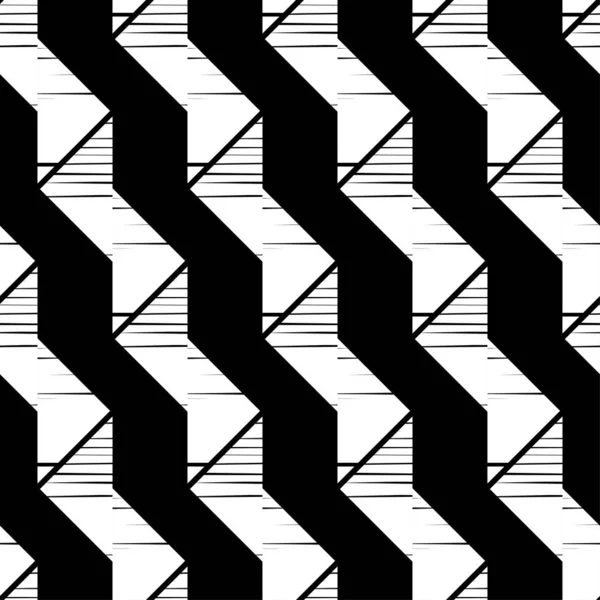 Зигзаг Trendy Seamless Дизайн Узора Паттерн Текстуры Векторный Геометрический Фон — стоковый вектор