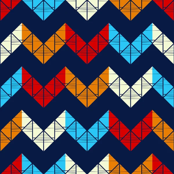 Zigzag Motifs Sans Couture Mode Texture Motifs Fond Géométrique Vectoriel — Image vectorielle