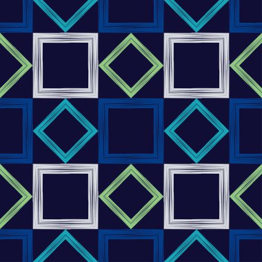 Daireler ve kareler. Moda olmayan model tasarımları. Desenli doku. Vektör geometrik arkaplan. Duvar kağıdı, tekstil, davetiye kartı, ambalaj, web sayfası arka planı için kullanılabilir.