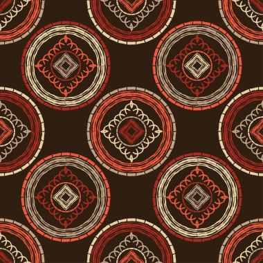 Etnik Boho Dikişsiz desen. Dantel. Kumaş üzerine nakış. Patchwork dokusu. Dokuma. Geleneksel süs. Kabile deseni. Halk motif. Duvar kağıdı, tekstil, sarma, Web için kullanılabilir. 