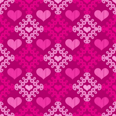 Dekoratif kalplerin kusursuz deseni. Sevgililer Günü. Web tasarımı veya yazdırma için resim.