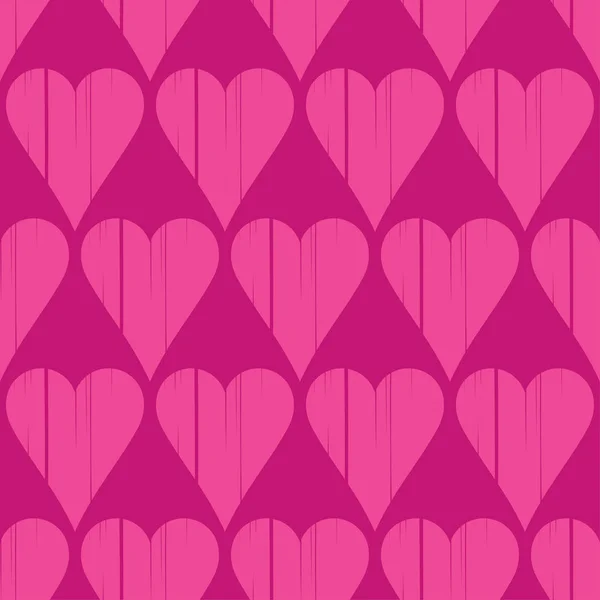 Modello Senza Soluzione Continuità Cuori Decorativi San Valentino Illustrazione Web — Vettoriale Stock