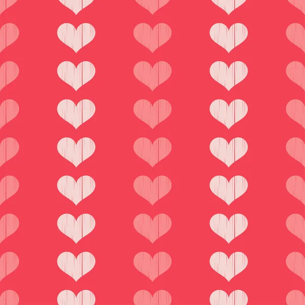 Modello Senza Soluzione Continuità Cuori Decorativi San Valentino Illustrazione Web — Vettoriale Stock