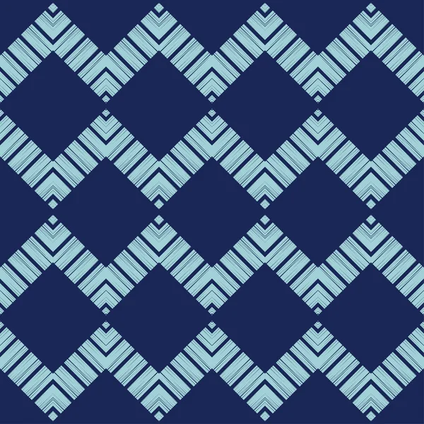 Zigzag Modèle Sans Couture Boho Ethnique Dentelle Broderie Sur Tissu — Image vectorielle