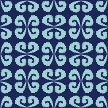 Ikat. Kusursuz desen. Geleneksel süs. Geometrik arkaplan. Web tasarımı veya yazdırma için vektör illüstrasyonu.
