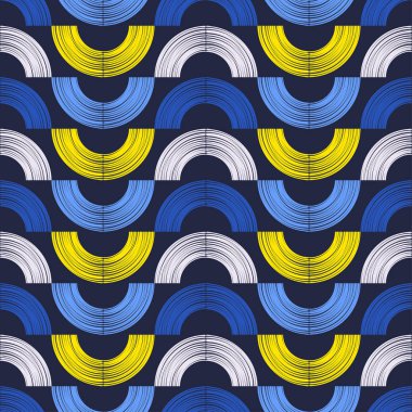 Puantiyeli noktalar kusursuz desen. Etnik figürler mozaiği. Desenli doku. Geometrik arkaplan. Web tasarımı veya yazdırma için vektör illüstrasyonu.