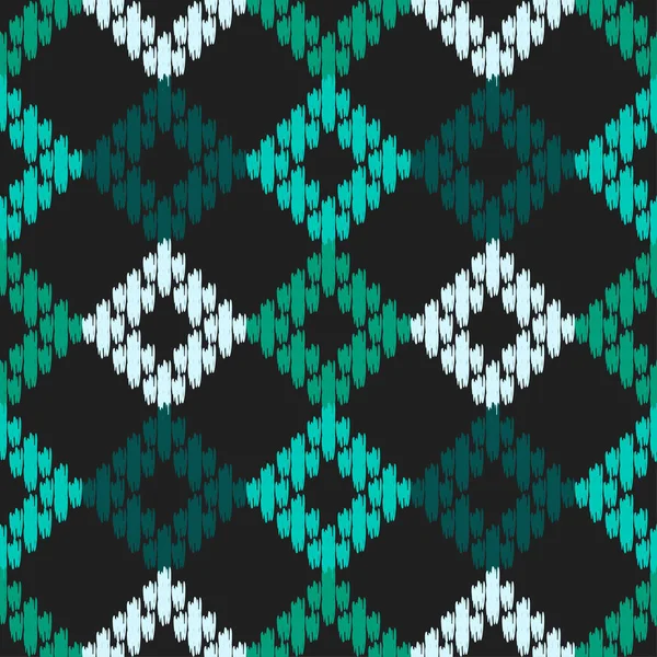 Een Kat Naadloos Patroon Traditioneel Ornament Geometrische Achtergrond Vector Illustratie — Stockvector