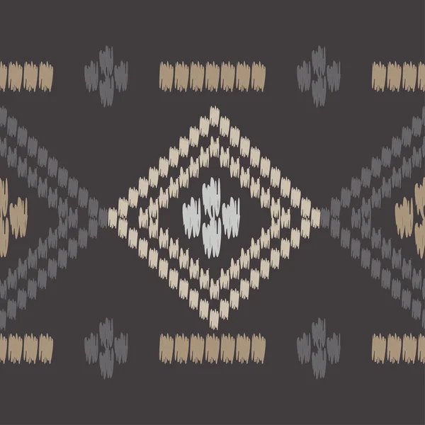 Ikat Modèle Sans Couture Ornement Traditionnel Fond Géométrique Illustration Vectorielle — Image vectorielle