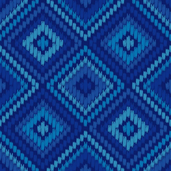 Ikat Modèle Sans Couture Ornement Traditionnel Fond Géométrique Illustration Vectorielle — Image vectorielle