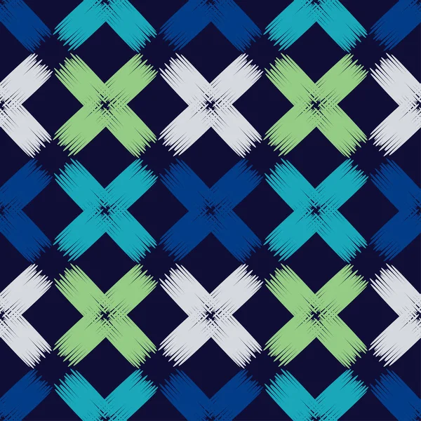 Ikat Nahtloses Muster Traditionelles Ornament Geometrischer Hintergrund Vektor Illustration Für — Stockvektor