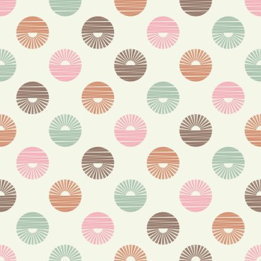 Puantiyeli noktalar kusursuz desen. Etnik figürler mozaiği. Desenli doku. Geometrik arkaplan. Web tasarımı veya yazdırma için vektör illüstrasyonu.