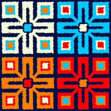 Kusursuz desen. Geometri. Elle kumandalı tasarım. Etnik boho süsü. Web tasarımı veya yazdırma için vektör illüstrasyonu.