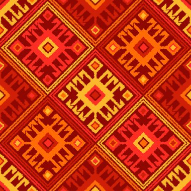 Kusursuz desen. Geometri. Elle kumandalı tasarım. Etnik boho süsü. Web tasarımı veya yazdırma için vektör illüstrasyonu.