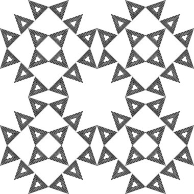 Aztek elementleri. Kusursuz desen. Geometri. Elle kumandalı tasarım. Etnik boho süsü. Web tasarımı veya yazdırma için vektör illüstrasyonu.