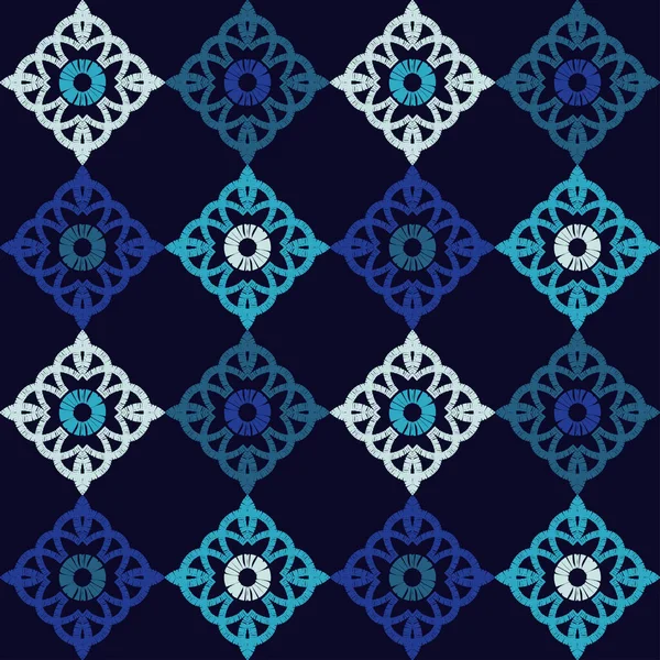 Sömlöst Mönster Geometri Design Med Manuell Kläckning Textil Etnisk Boho — Stock vektor