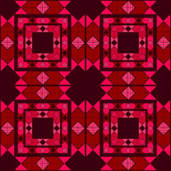 アステカの要素 シームレスなパターン 幾何学 マニュアルハッチング付きのデザイン 繊維だ 民族のBoho装飾 ウェブデザインや印刷のためのベクターイラスト — ストックベクタ