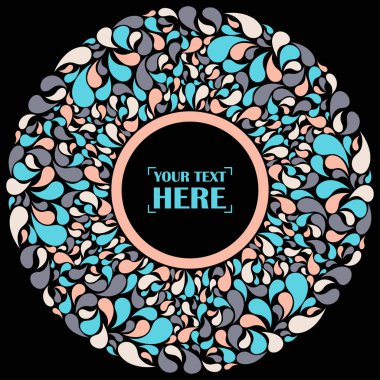 Üzerinde bir damla su resmi olan kartpostal. Kartpostalda mesaj var. Web tasarımı veya yazdırma için vektör illüstrasyonu.