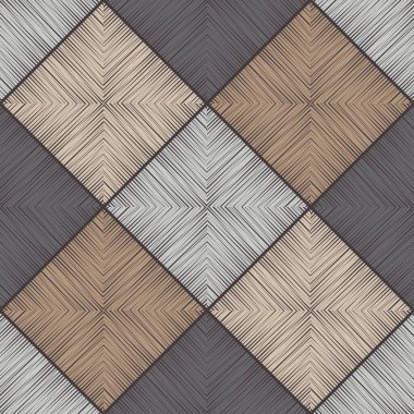 Kahverengi zemin, ahşap desenli. Geometri. Kusursuz desen. Web tasarımı veya yazdırma için vektör illüstrasyonu.