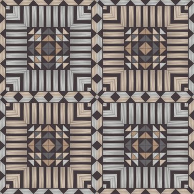 Kahverengi zemin, ahşap desenli. Ağ kurma. Etnik boho süsü. Geometri. Kusursuz desen. Web tasarımı veya yazdırma için vektör illüstrasyonu.