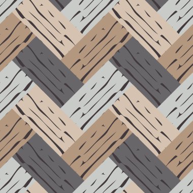 Kahverengi zemin, ahşap desenli. Ağ kurma. Etnik boho süsü. Geometri. Kusursuz desen. Web tasarımı veya yazdırma için vektör illüstrasyonu.