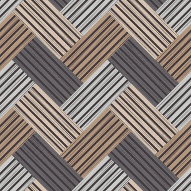 Kahverengi zemin, ahşap desenli. Ağ kurma. Etnik boho süsü. Geometri. Kusursuz desen. Web tasarımı veya yazdırma için vektör illüstrasyonu.