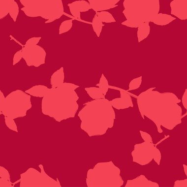 Dekoratif güllerle kusursuz desen. Siluet. Viktorya dönemi. Web tasarımı veya yazdırma için resim.