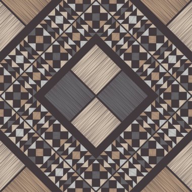 Aztek elementleri. Elle kumandalı tasarım. Geometri. Kusursuz desen. Tekstil. Etnik boho süsü. Web tasarımı veya yazdırma için vektör illüstrasyonu.
