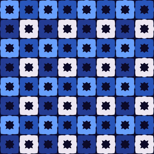 Походження Блакитним Мусульманським Зразком Геометрія Текстильна Етнічний Бохо Орнамент Векторна — стоковий вектор