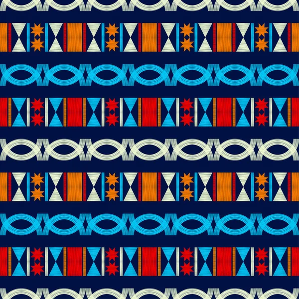 Geometrik Şekilli Mozaik Elle Kumandalı Tasarım Geometri Kusursuz Desen Tekstil — Stok Vektör
