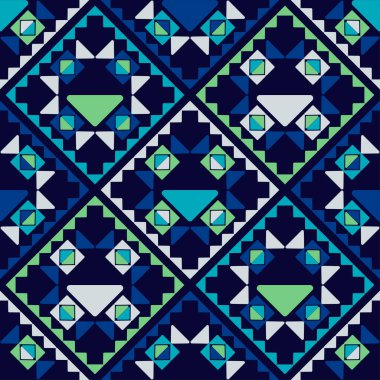 Aztek elementleri. Elle kumandalı tasarım. Geometri. Kusursuz desen. Tekstil. Etnik boho süsü. Web tasarımı veya yazdırma için vektör illüstrasyonu.