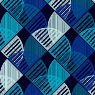 Puantiyeli noktalar kusursuz desen. Etnik figürler mozaiği. Desenli doku. Geometrik arkaplan. Web tasarımı veya yazdırma için vektör illüstrasyonu.