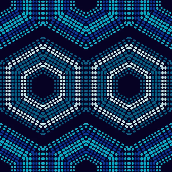 Diseño Los Puntos Geometría Patrón Sin Costuras Textil Adorno Étnico — Vector de stock