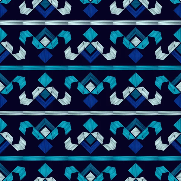 Geometrik Şekilli Mozaik Geometri Kusursuz Desen Elle Kumandalı Tasarım Tekstil — Stok Vektör