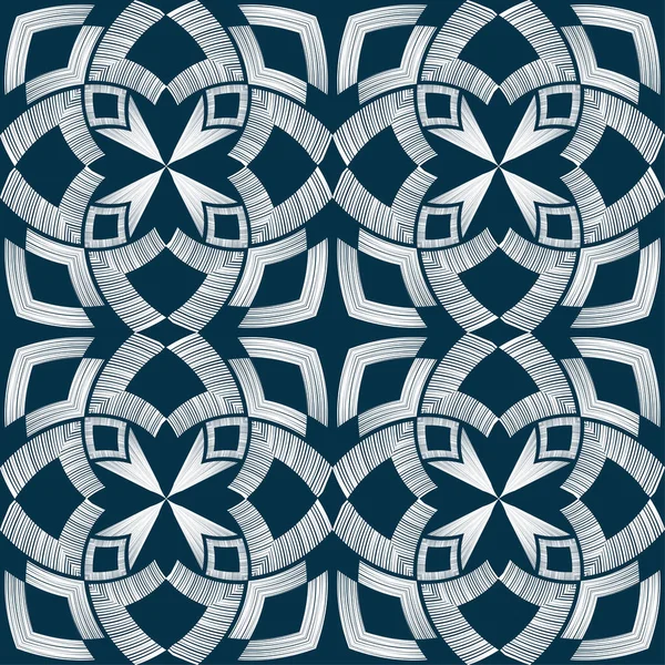 Mosaïque Aux Formes Géométriques Géométrie Modèle Sans Couture Conception Avec — Image vectorielle