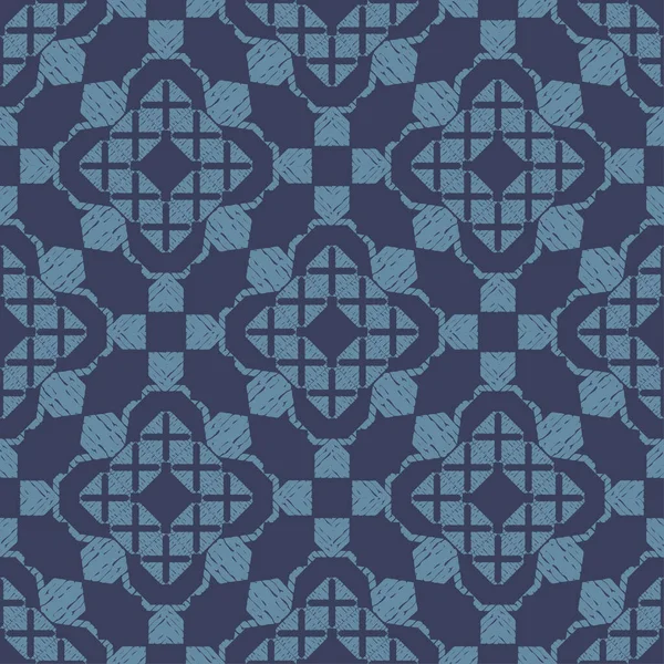 Geometrik şekilli mozaik. Geometri. Kusursuz desen. Elle kumandalı tasarım. Tekstil. Etnik boho süsü. Web tasarımı veya yazdırma için vektör illüstrasyonu. 