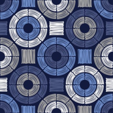 Geometrik şekilli mozaik. Geometri. Kusursuz desen. Elle kumandalı tasarım. Tekstil. Etnik boho süsü. Web tasarımı veya yazdırma için vektör illüstrasyonu.