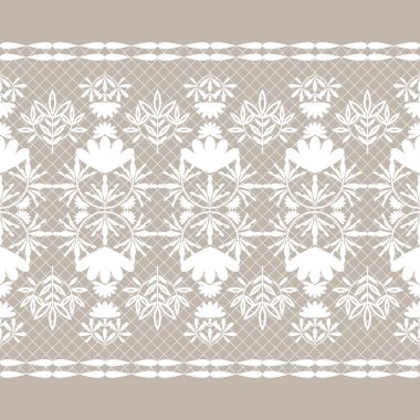 Dantel deseni. Kusursuz bir geçmişi var. Tasarımın, iç çamaşırın ve takıların için dekorasyon. Web tasarımı veya yazdırma için vektör illüstrasyonu.