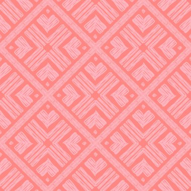 Geometrik şekilli mozaik. Geometri. Kusursuz desen. Elle kumandalı tasarım. Tekstil. Etnik boho süsü. Web tasarımı veya yazdırma için vektör illüstrasyonu.